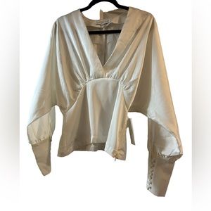 Silk long sleeve top